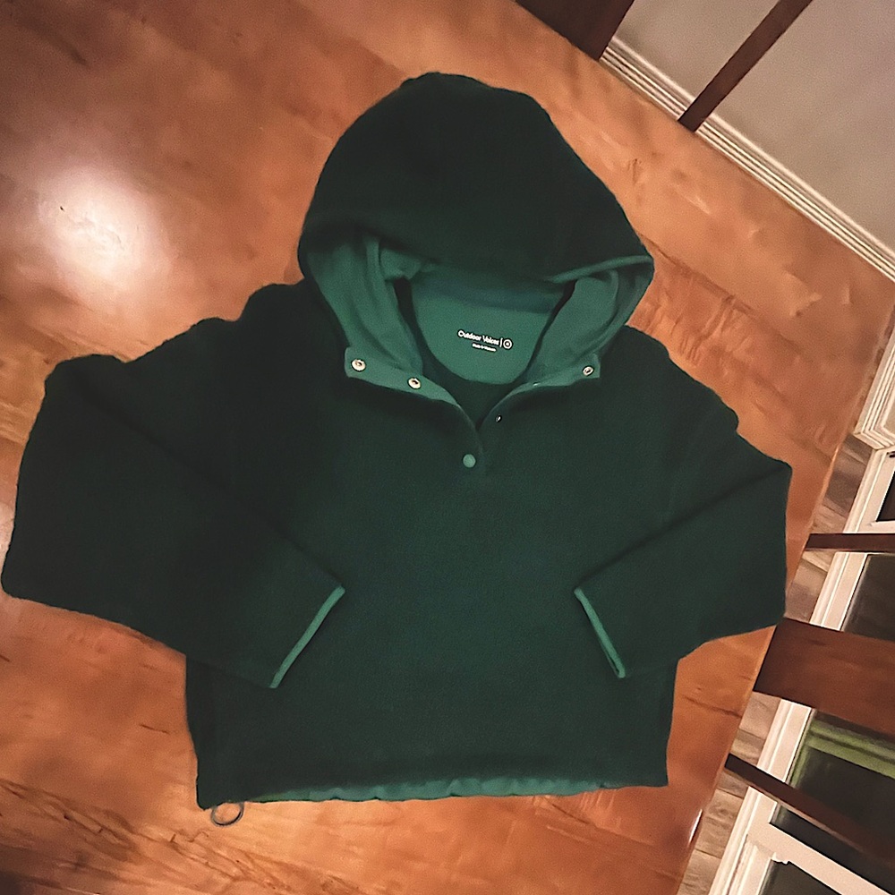 Outdoor Voices MegaFleece Cropped Pullover -Conifer